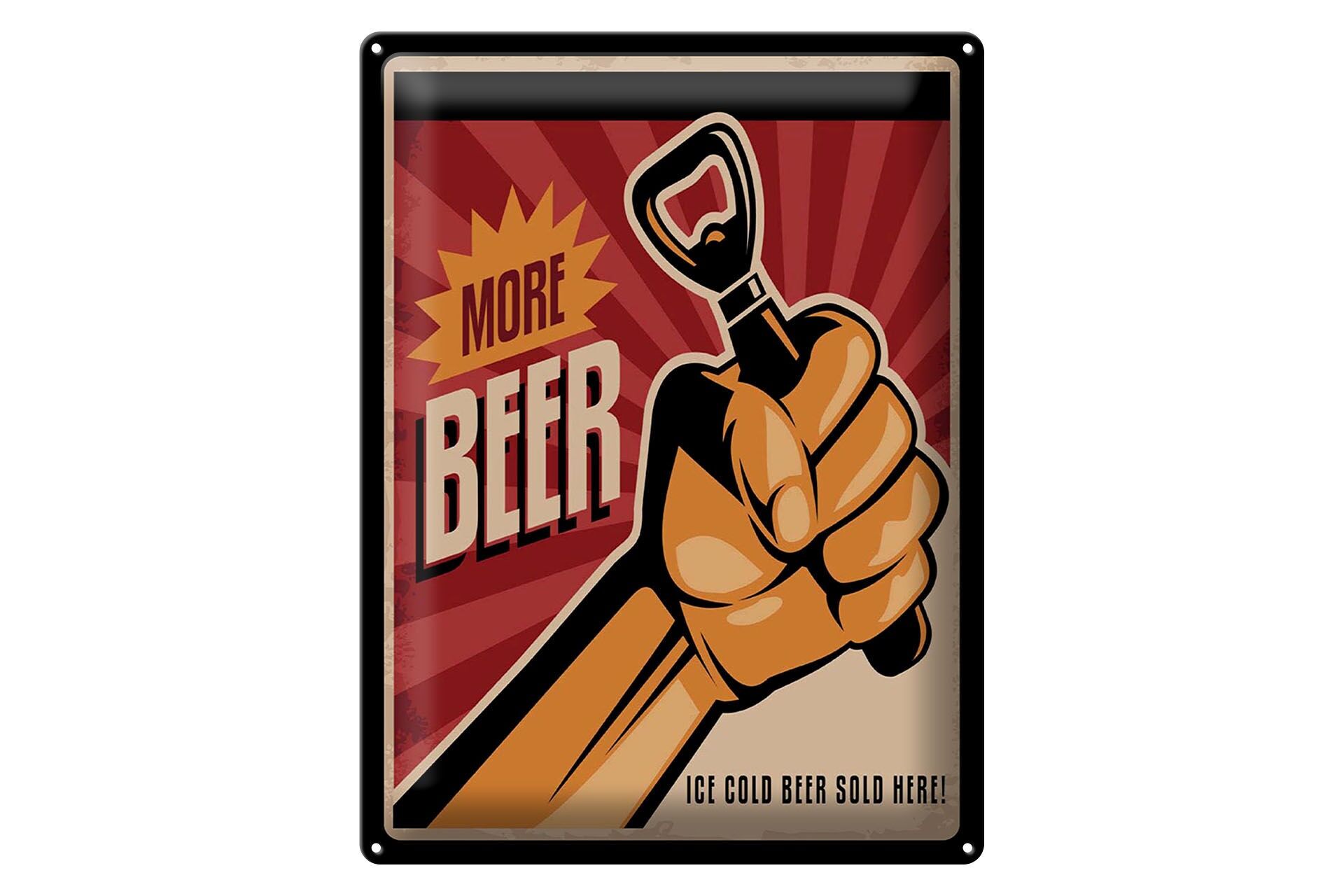 Blechschild Reklame 30x40 cm More Beer ice cold sold here Deko Schild