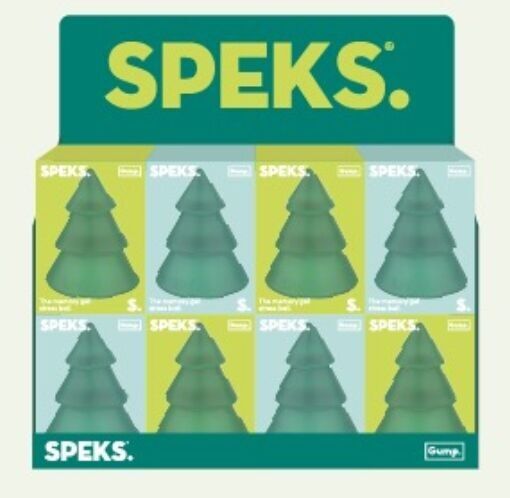 *Nouveau* Présentoir Tree Gump 24 - Noël - À commander avant le 1er avril 2026 - Balle anti-stress en gel à mémoire de forme