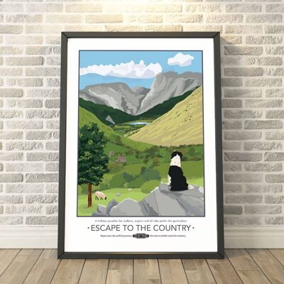 Escape to The Country Print__A3