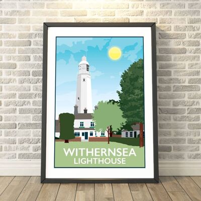 Withernsea Lighthouse, Yorkshire Print__A3