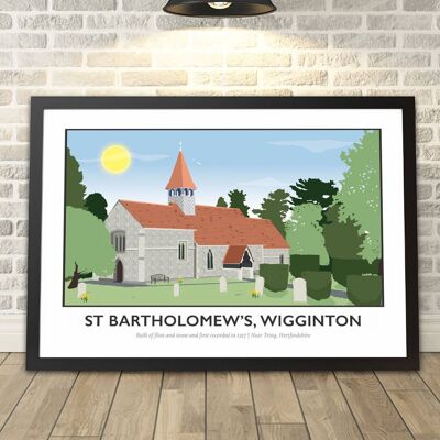 Wigginton Church, Hertfordshire Print__A3