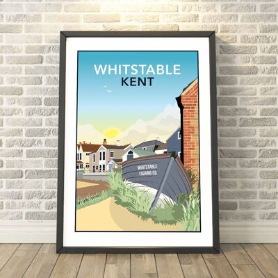 Whitstable Fishing Boat, Kent Print__A3