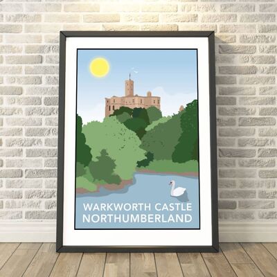 Warkworth Castle, Northumberland Print__A3