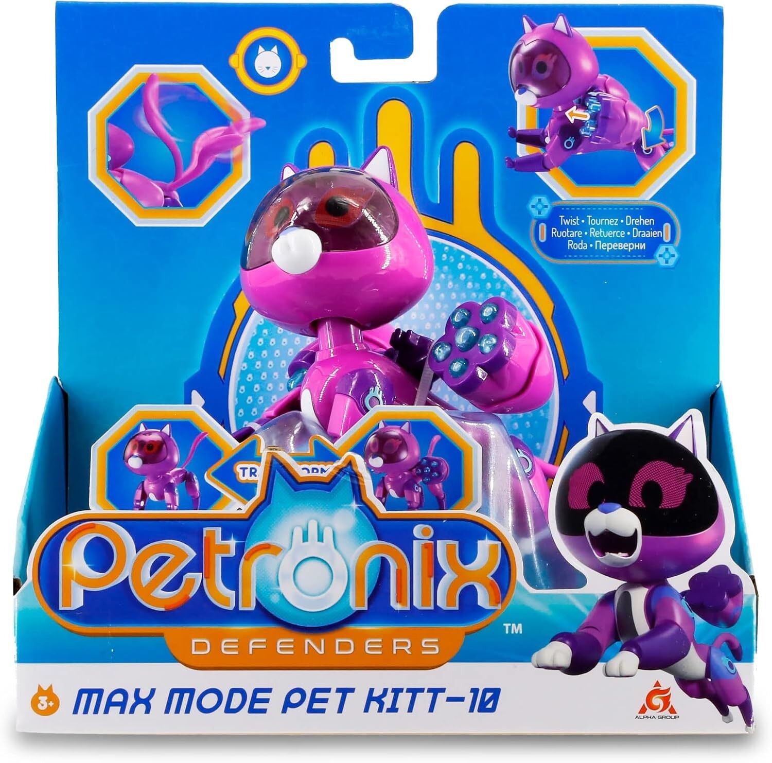 Petronix Defender Kitt-10 Chiot Mission Fonction Mécanique Figur Actionfigur 12 cm Transformierbare Superhelden für Kinder ab 3 Jahren