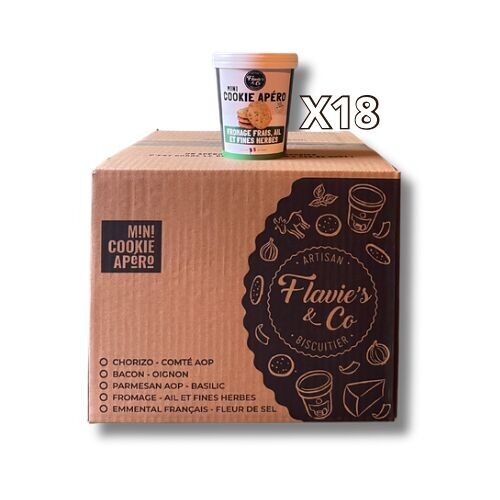 APERO Cookies Salés : Fromage Frais Ail et Fines Herbes X18