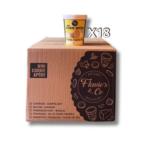 APERO Cookies Salés :Emmental Français – Fleur de sel X18