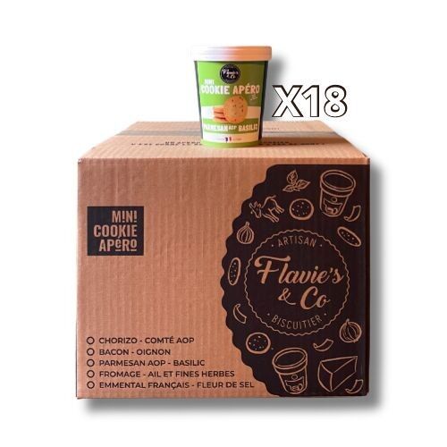 APERO Cookies Salés : Parmesan A.O.P. – Basilic X18