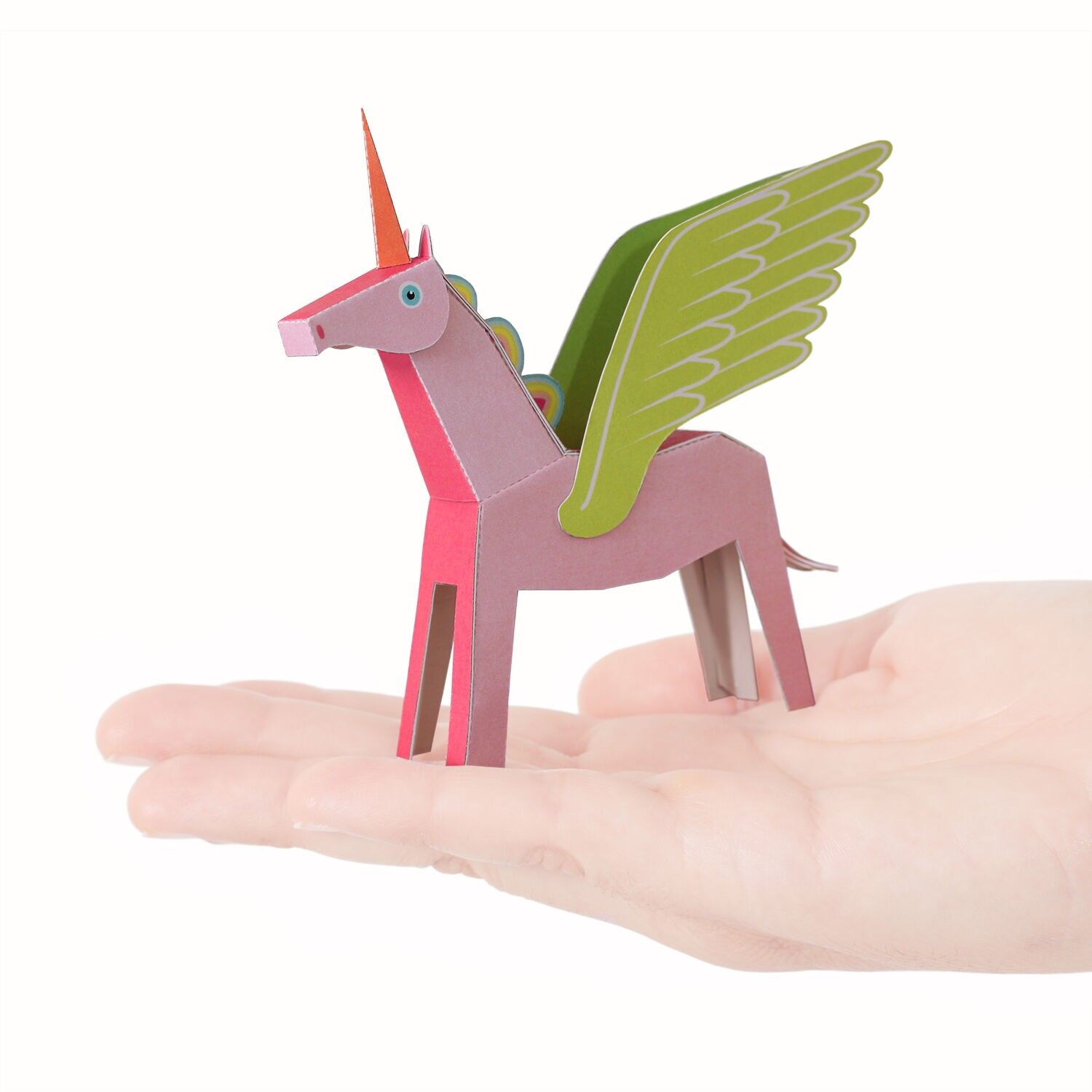 Postal de pegacornio rosa