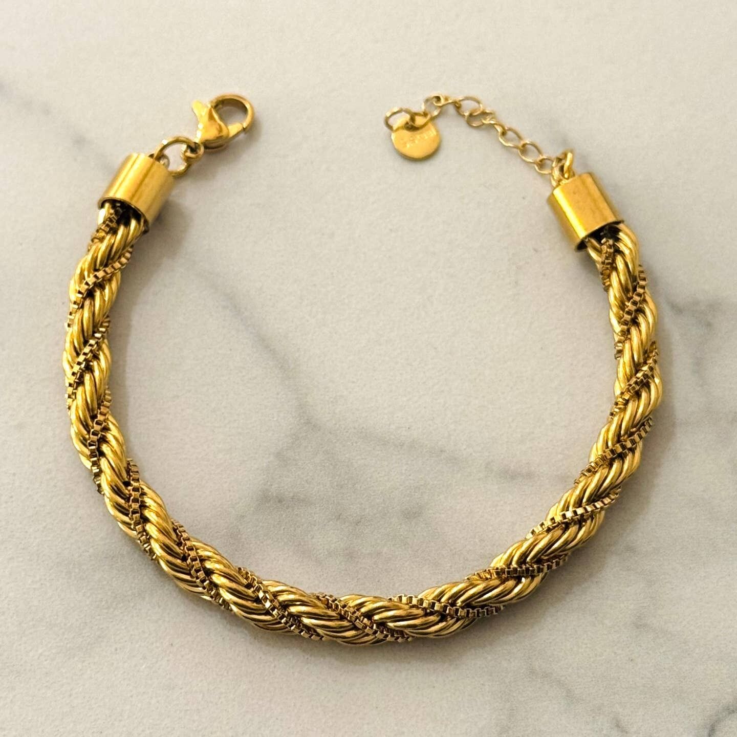 Gewebtes Edelstahlkettenarmband