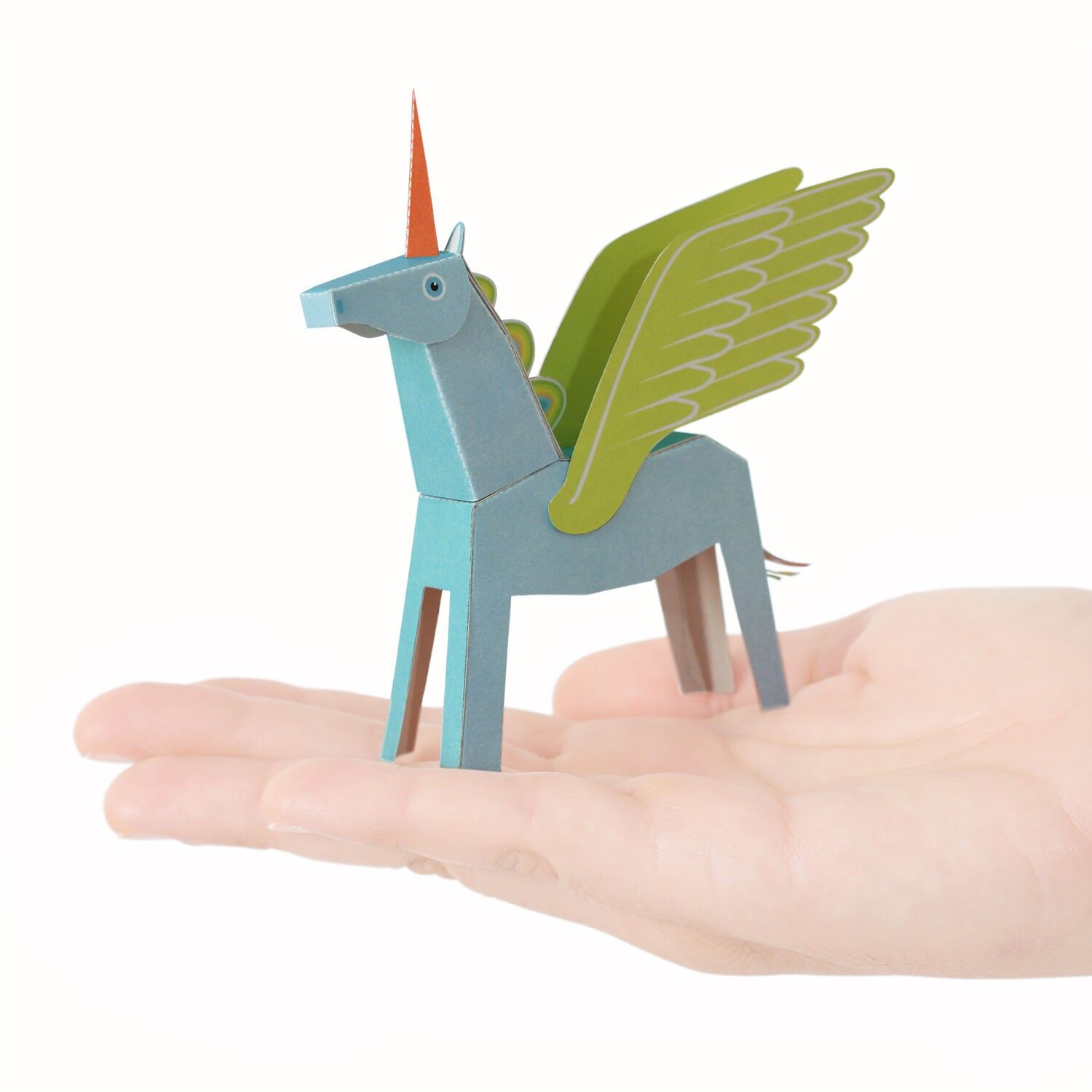 Postal de pegacornio azul