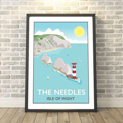 The Needles, Isle of Wight Print__A3