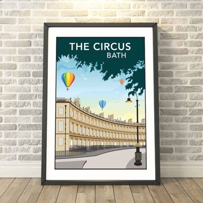 The Circus, Bath, Somerset Print__A3