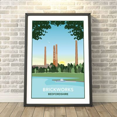 Stewartby Brickworks, Bedfordshire Print__A3