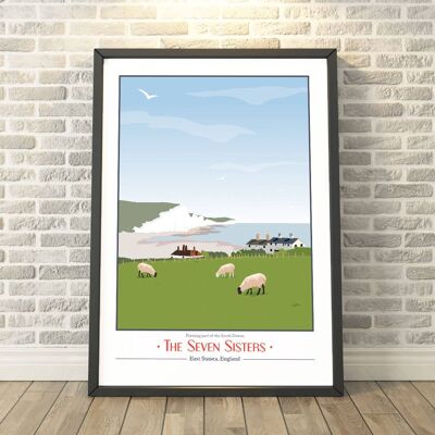 Seven Sisters, East Sussex Print__A3