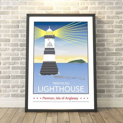 Penmon Lighthouse, Isle of Anglesey, Wales Print__A3