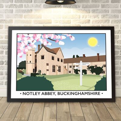 Notley Abbey, Buckinghamshire Print__A3