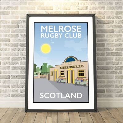 Melrose Rugby Club, Scotland Print__A3 2