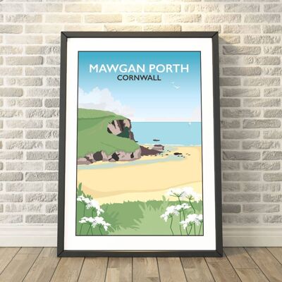 Mawgan Porth, Cornwall Print__A3