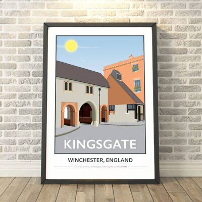 Kingsgate, Winchester Print__A3