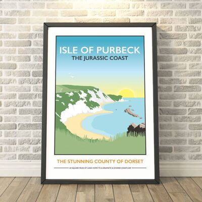 Isle of Purbeck, Dorset Print__A3