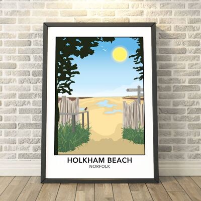 Holkham Beach, Norfolk Print__A3