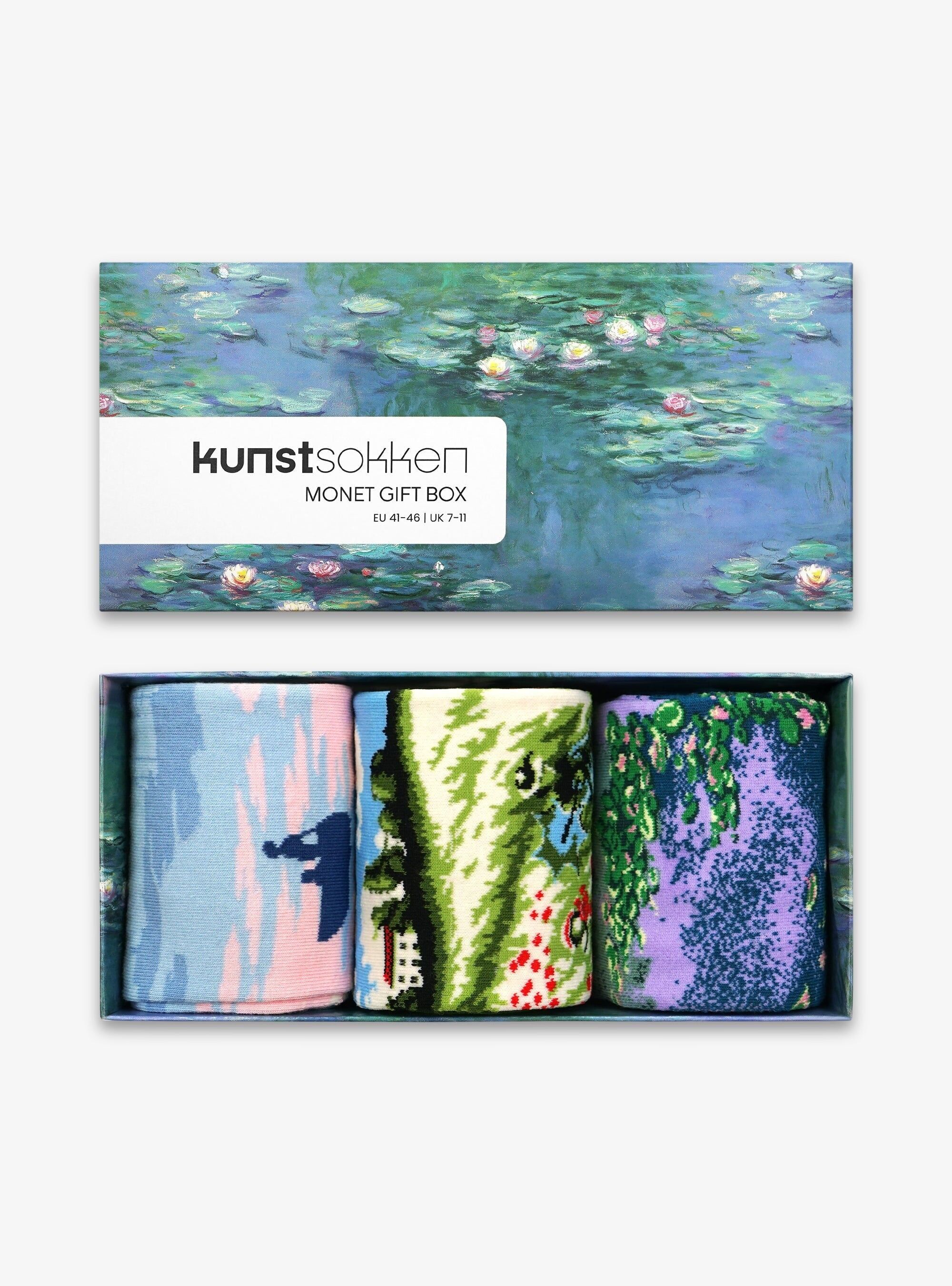 Gift set of 3 pairs of Monet socks, sizes 41-46, Kunstsokken