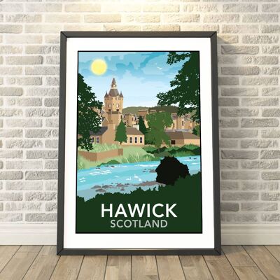 Hawick Town Hall, Scotland Print__A3