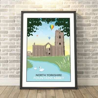 Fountain's Abbey, North Yorkshire Print__A3