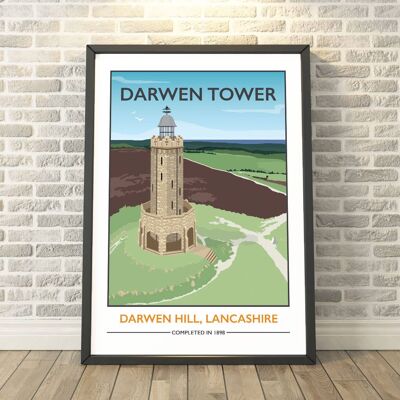 Darwen Tower, Lancashire Print__A3