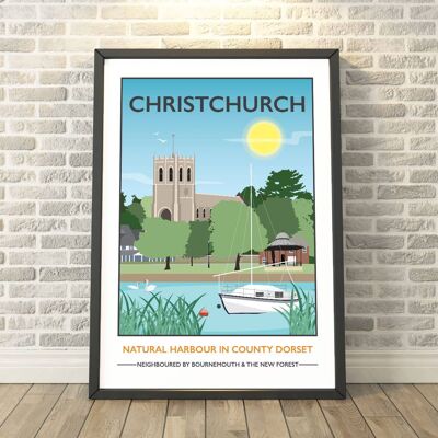 Christchurch, Bournemouth, Dorset Print__A3