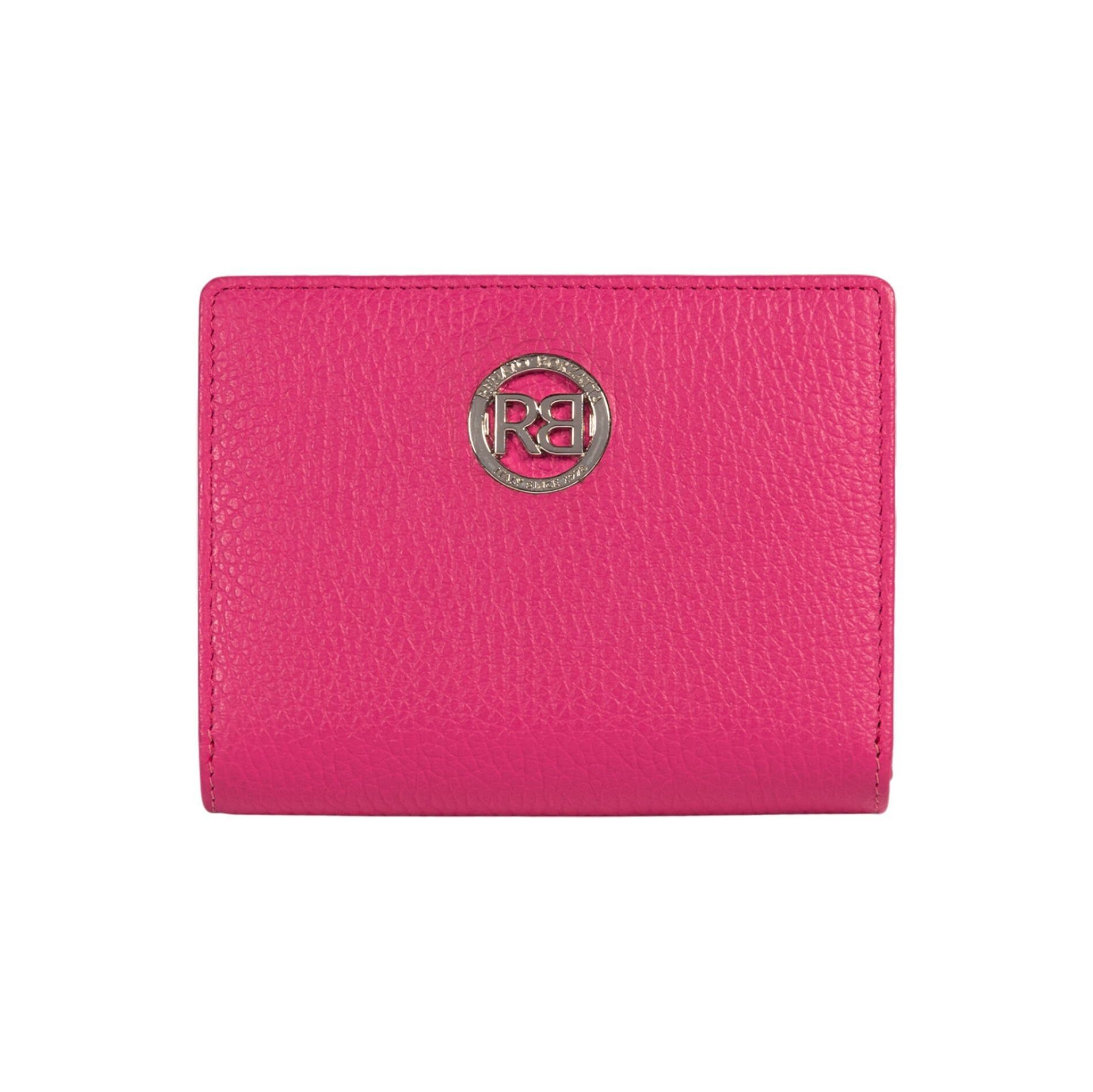 RB1080SBE | Women's Wallet Made in Italy in Genuine Dollar Grain Leather. Fuchsia color.Dimensions (when closed): 13 x 9 x 2.5 cm