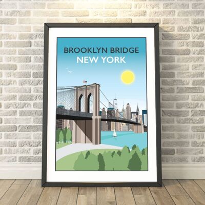 Brooklyn Bridge, New York City, USA Print__A3