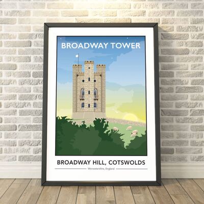 Broadway Tower, Cotswolds Print__A3