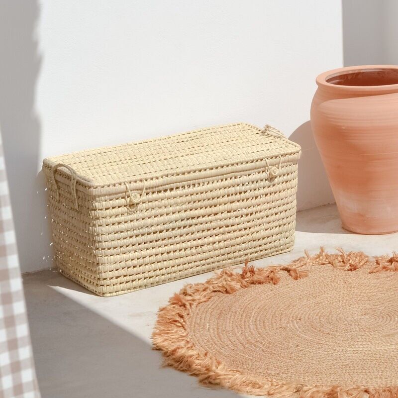 Koffer XL mit Palmblättern