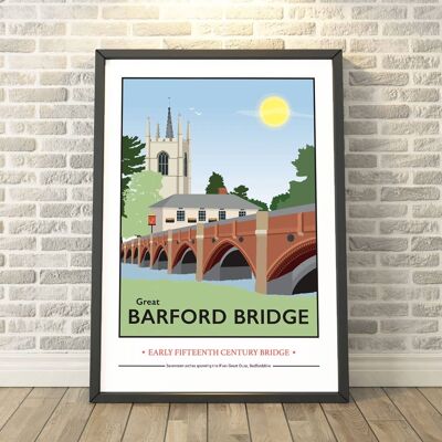 Barford Bridge, Bedfordshire Print__A3