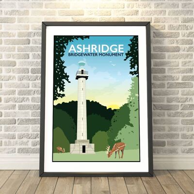 Ashridge, Bridgewater Monument, Hertfordshire Print__A3