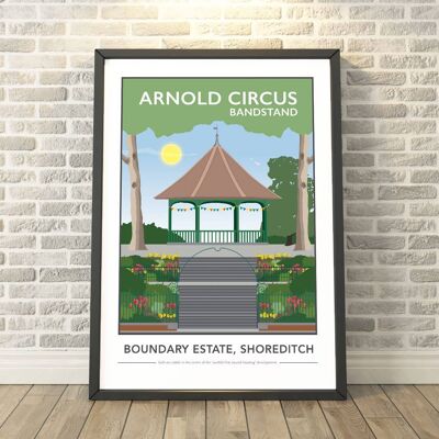 Arnold Circus Bandstand, Shoreditch, London Print__A3