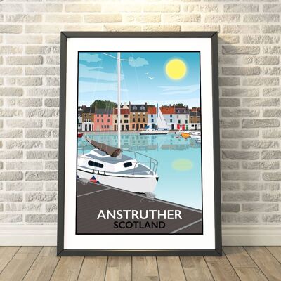 Anstruther Harbour, Scotland Print__A3