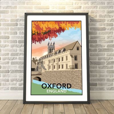 Oxford University in autumn, Oxfordshire Print__A3