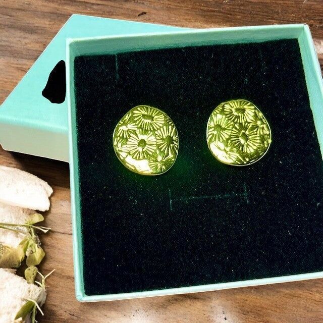 "INSPIRING" gold stainless steel earrings