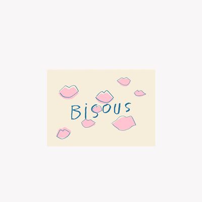 Bisous - Postkarte