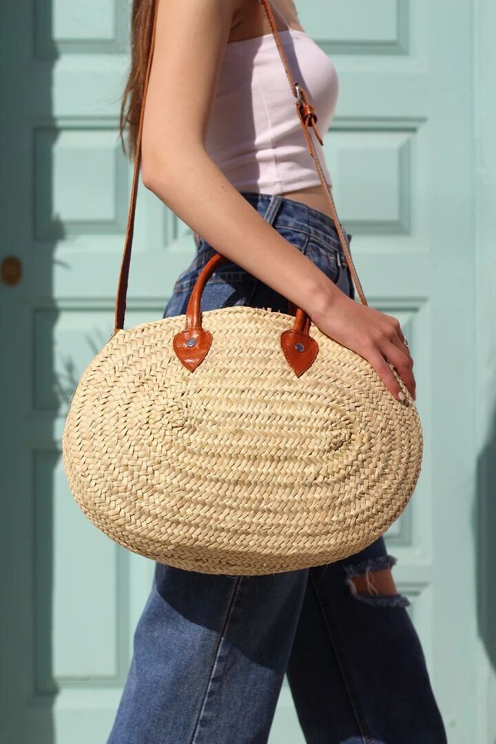 Sac bandoulière ovale Milos - Sac à bandoulière style panier français