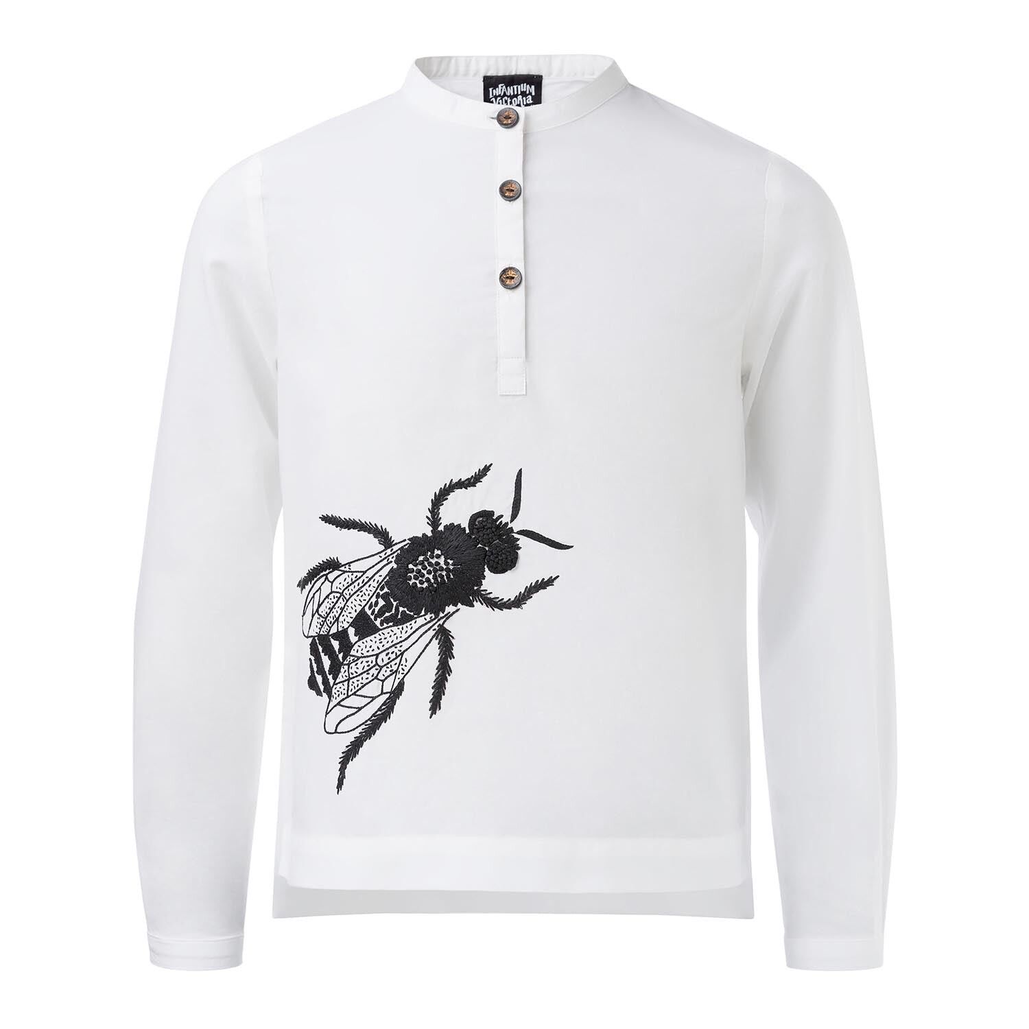 Hand-embroidered bee tunic for women – Unique style and comfort