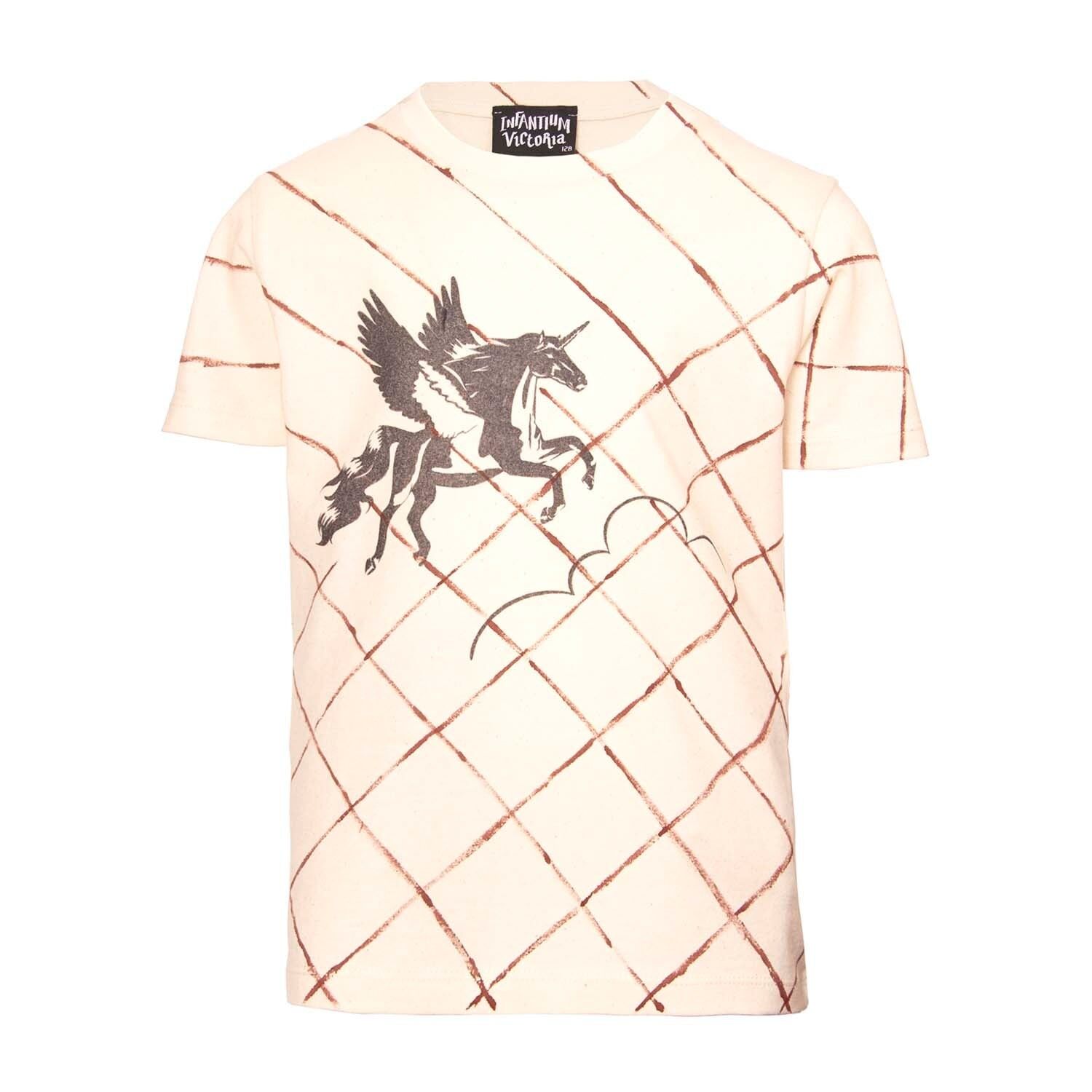Hand-painted unicorn T-shirt, Off-White, for creative minds