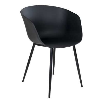 Roda Dining Chair - Chair in black with black legs