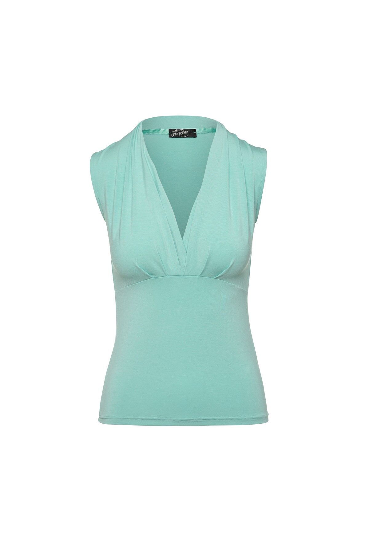 Top avvolgente Aqua in Micromodal