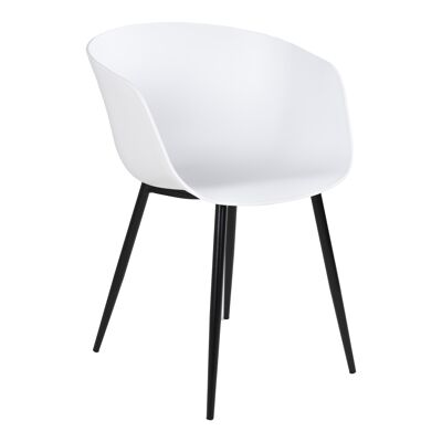 Roda Dining Chair - Chair in white with black legs