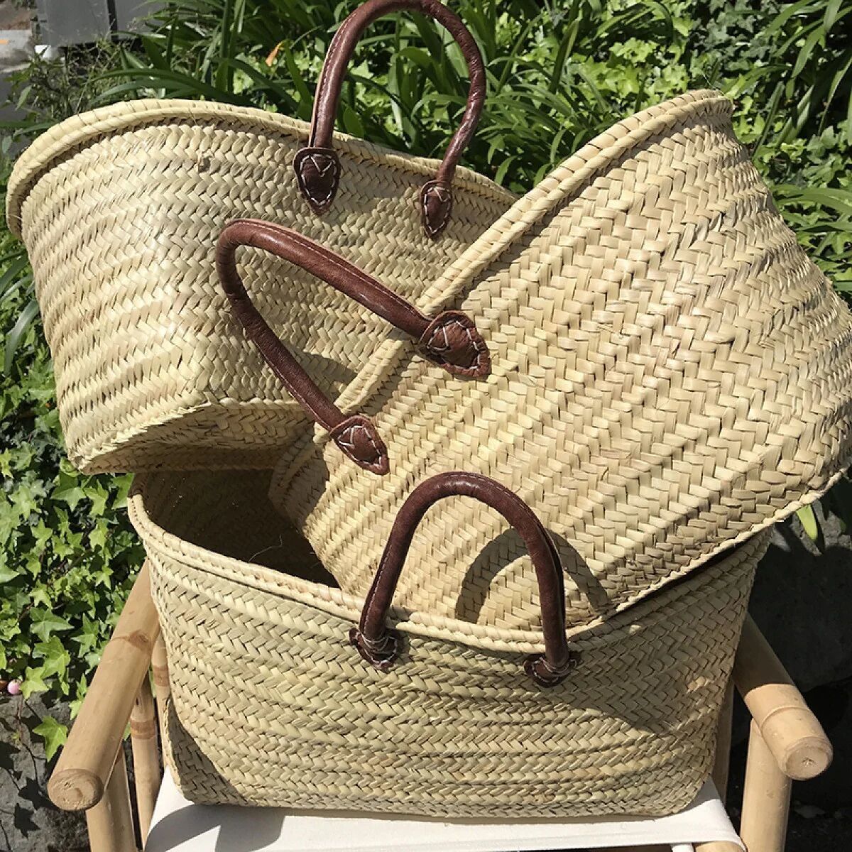 Panier de marché français – Safi – 3 tailles | Panier marocain tissé à la main