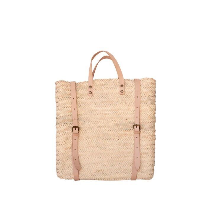 Sac à dos en paille naturelle - Sac marocain écologique tissé à la main