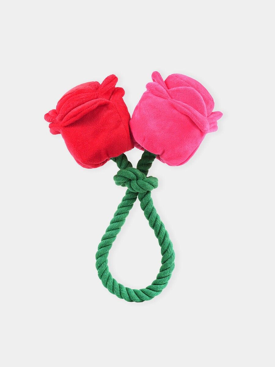 Plush Dog Toy - Woof Love - Roses - HugSmart
